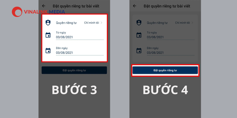 Bước 4: Khi hoàn tất cài đặt, bạn chỉ cần nhấn Đặt quyền riêng tư